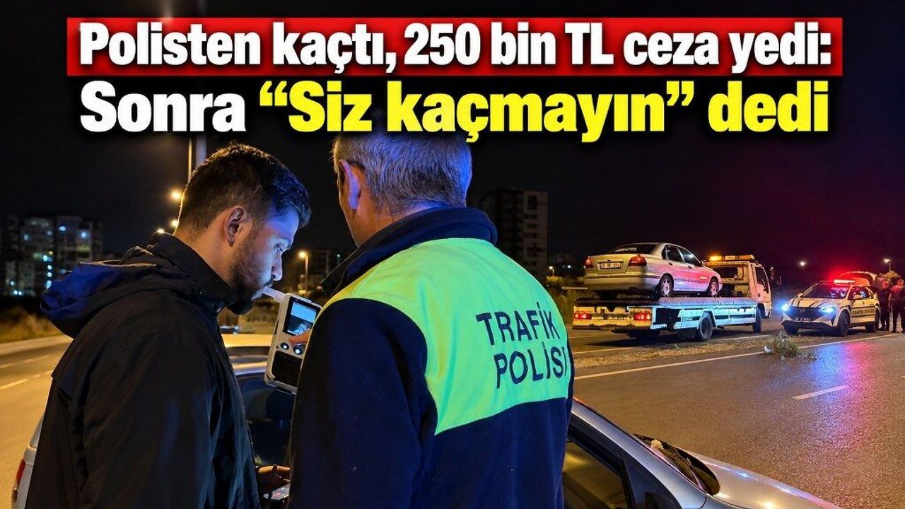 ‘Dur' ihtarına uymayan alkollü sürücüden ‘kaçmayın' tavsiyesi: 250 bin TL ceza yazıldı