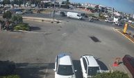Bodrum'daki kaza kamerada: "Motosiklet savruldu