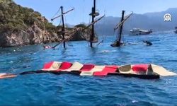 Marmaris'te gezi teknesi battı, 148 kişi tahliye edildi