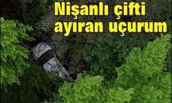 Nişanlı çifti ayıran kazada uçuruma yuvarlanan araç 7 saatlik çalışmayla çıkartıldı