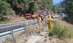 Marmaris'te orman yangınlarına karşı yol kenarlarında "yanıcı madde" temizliği başlatıldı