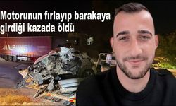 Aracın motorunun fırlayıp barakaya girdiği kazada, sürücü öldü