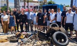 Bodrum'da deniz dibi temizliğinde 260 kilogram atık çıkarıldı