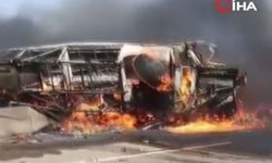 Kaza sonrası otobüste yangın çıktı: 25 ölü