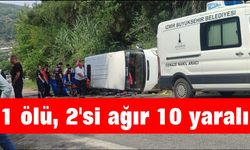 İşçi servisi devrildi: 1 ölü, 2'si ağır 10 yaralı