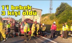 Marmara Otoyolu'nda kaza: 1'i bebek 3 kişi öldü