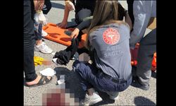 Motosikletten düşen kadın ağır yaralandı