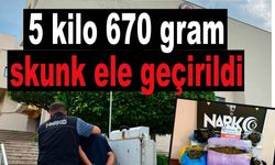 Marmaris’te 5 kilo 670 gram skunk ele geçirildi