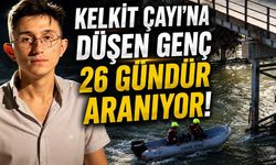 Kelkit Çayı'na düşen genci arama çalışmaları 26'ncı gününde devam ediyor