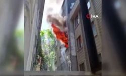 Derin dondurucudan çıktığı iddia edilen yangında daire alev topuna döndü