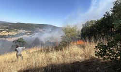 Kütahya'da çıkan orman yangınına müdahale ediliyor