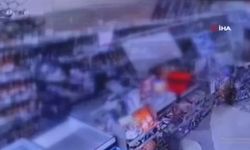 Kontrolden çıkan otomobil markete daldı