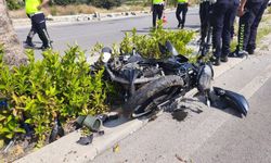 Ağaca çarpan motosikletin sürücüsü yaşam mücadelesini kaybetti