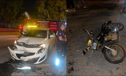 Otomobil ile motosiklet kafa kafaya çarpıştı 1 ağır yaralı