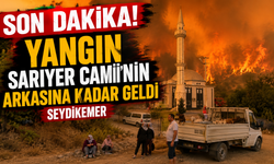 Yangın Sarıyer Camii'nin arkasına ulaştı