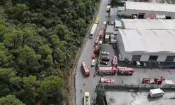 Kimyasal fabrikasında bulunan 10 tonluk tankta tepkime meydana geldi