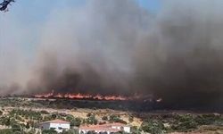 Foça’daki orman yangınına havadan ve karadan müdahale