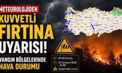 Meteorolojiden kuvvetli fırtına uyarısı: Yangın bölgelerinde hava durumu