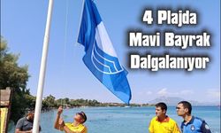 Datça'da 4 Plajda Mavi Bayrak Dalgalanıyor