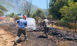 Menteşe’de kazma küreği alan yangına koştu