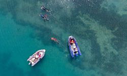 Bodrum'da deniz dibi temizliği yapıldı