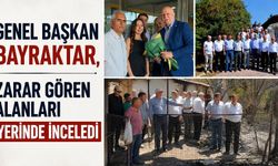 TZOB Genel Başkanı Bayraktar, yangın bölgesinde incelemelerde bulundu