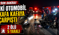 İki otomobil kafa kafaya çarpıştı: 2 ölü, 5 yaralı
