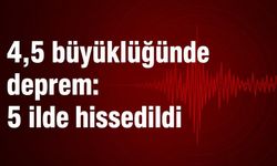 4,5 büyüklüğünde deprem: 5 ilde hissedildi