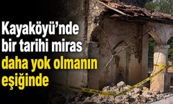 Kayaköyü’nde bir tarihi miras daha yok olmanın eşiğinde