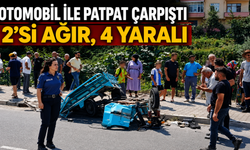 Otomobil ile patpat çarpıştı: 2’si ağır 4 yaralı