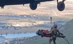 Mağarada yaralanan kadın, askeri helikopterle kurtarıldı
