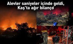 Alevler saniyeler içinde geldi, Kaş'ta ağır bilanço