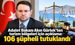 Adalet Bakanı Akın Gürlek’ten turizm bölgeleri için açıklama: 106 şüpheli tutuklandı