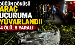 Düğün dönüşü araç uçuruma yuvarlandı: 4 ölü, 5 yaralı