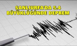 Şanlıurfa'da 5.4 büyüklüğünde deprem