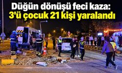 Düğün dönüşü kaza: 3'ü çocuk 21 kişi yaralandı