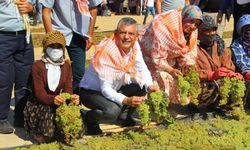 Özgür Özel, Manisa'da üzüm kurutma alanında üreticilerle buluştu