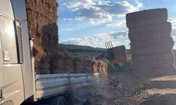 Tekirdağ’da Saman balyaları devrildi, 57 yaşındaki adam hayatını kaybetti