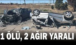İki Otomobil Çarpıştı: 1 Ölü, 2 Ağır Yaralı