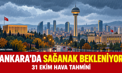 Ankara’da 1 Kasım sabahına kadar aralıklı sağanak bekleniyor