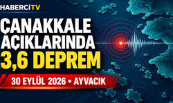 Ayvacık açıklarında 3,6 büyüklüğünde deprem: AFAD verileri
