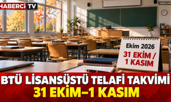 BTÜ lisansüstü programlarında bayram telafisi 31 Ekim–1 Kasım’da
