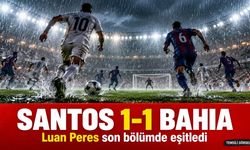 Santos ile Bahia 1-1 berabere kaldı