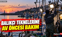 Düzce’de balıkçı teknelerinde av öncesi bakım: Lambalar ve ekipmanlar kontrol ediliyor