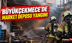 Büyükçekmece’de market deposunda çıkan yangın söndürüldü