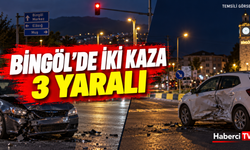 Bingöl’de iki ayrı trafik kazasında 3 kişi yaralandı