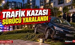 Ortahisar’da site bahçesine düşen otomobilde bir kişi yaralandı
