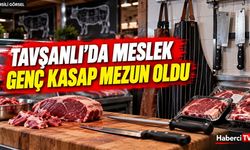 Tavşanlı’da 18 yaşındaki Ela Pınar kasaplık eğitimini tamamladı
