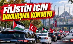 Erzincan’da Filistin’e destek için araç konvoyu düzenlendi