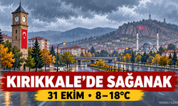 Kırıkkale’de 31 Ekim için sağanak ve 8–18 derece tahmini